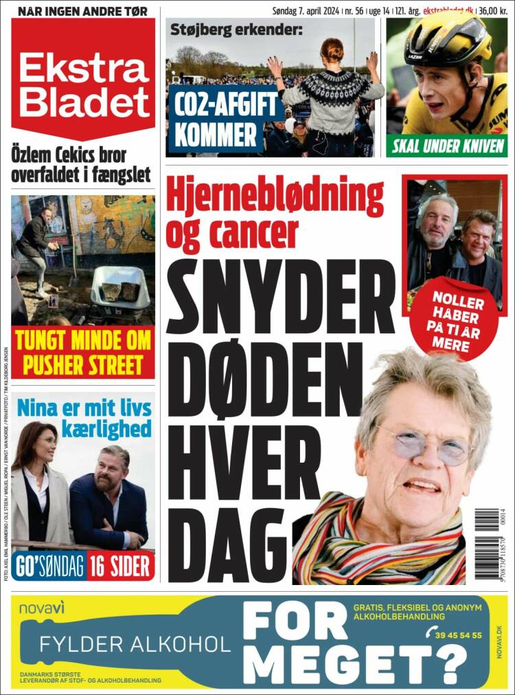 Portada de Ekstra Bladet (Dinamarca)