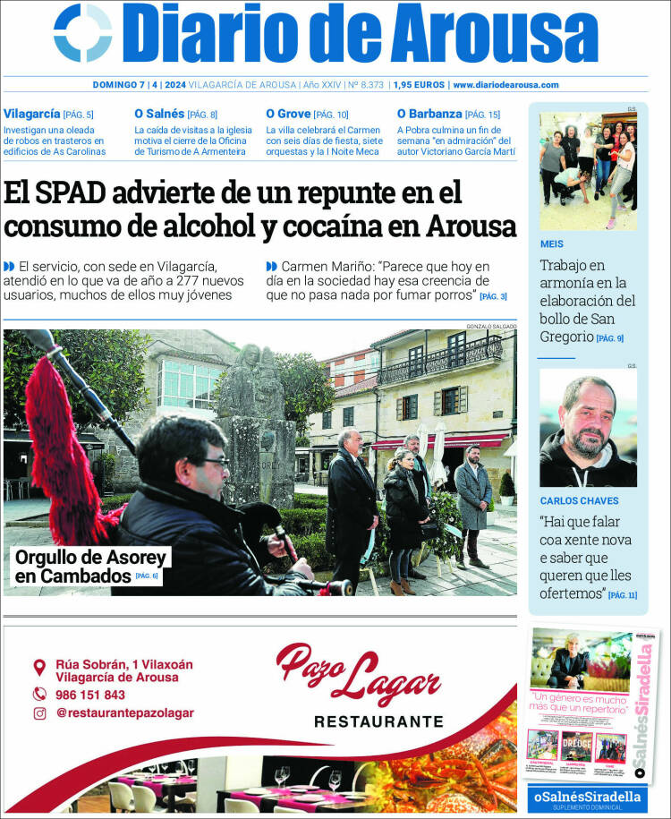 Portada de Diario de Arousa (España)