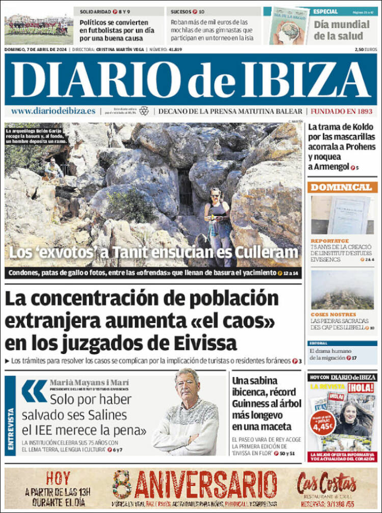 Portada de Diario de Ibiza (España)