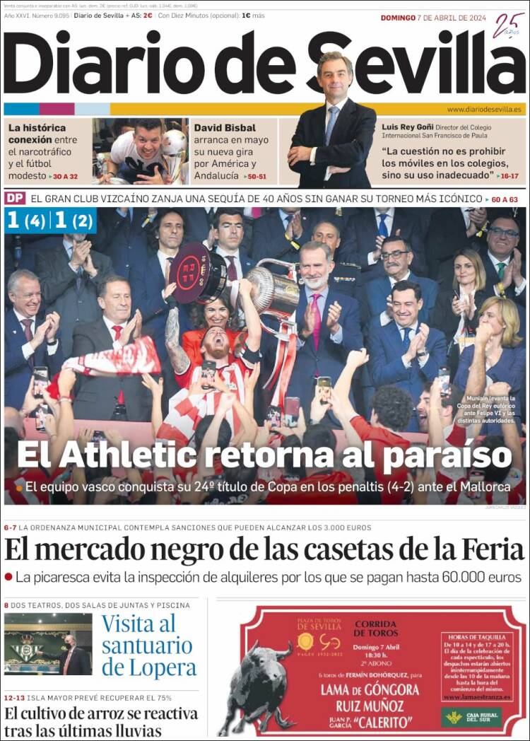 Portada de Diario de Sevilla (España)