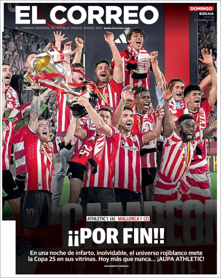 Portada de El Correo (España)