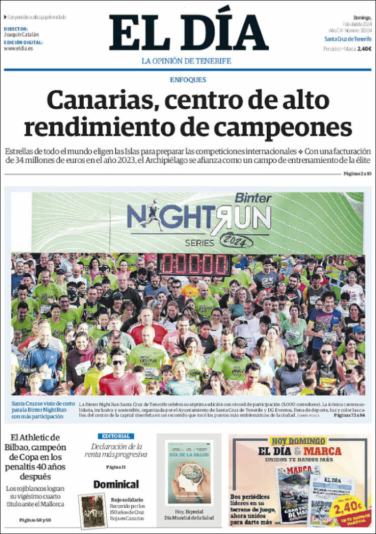 Portada de El Día (España)