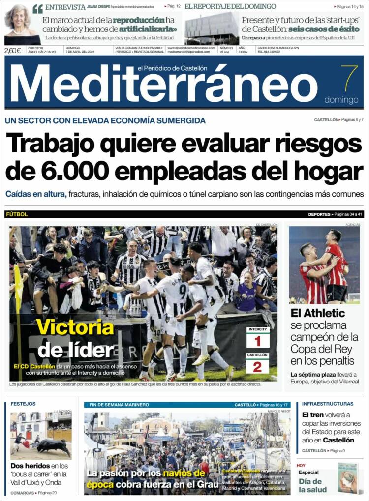 Portada de El Periódico Mediterraneo (España)