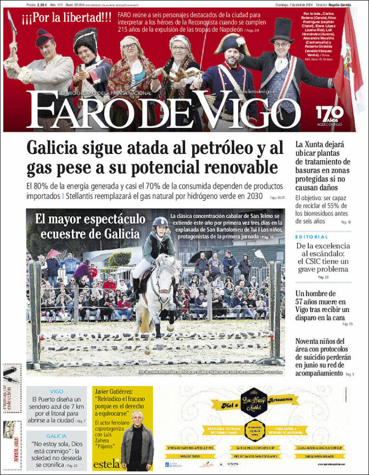 Portada de Faro de Vigo (España)