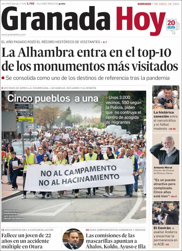 Portada de Granada Hoy (España)