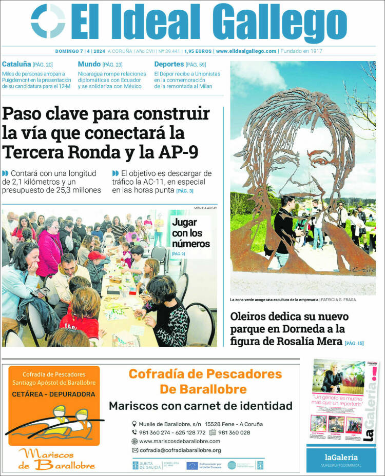 Portada de El Ideal Gallego (España)