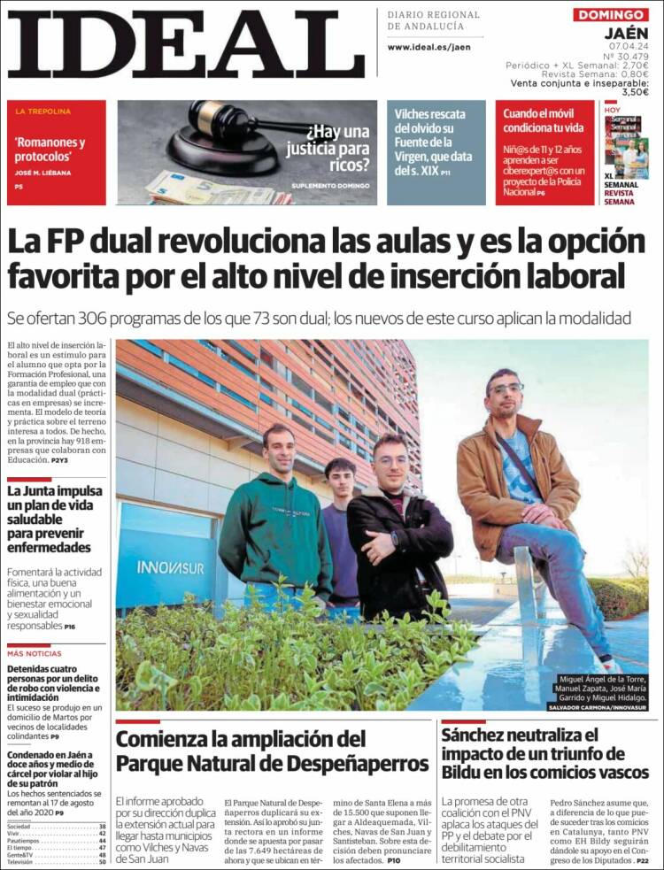 Portada de El Ideal de Jaén (España)