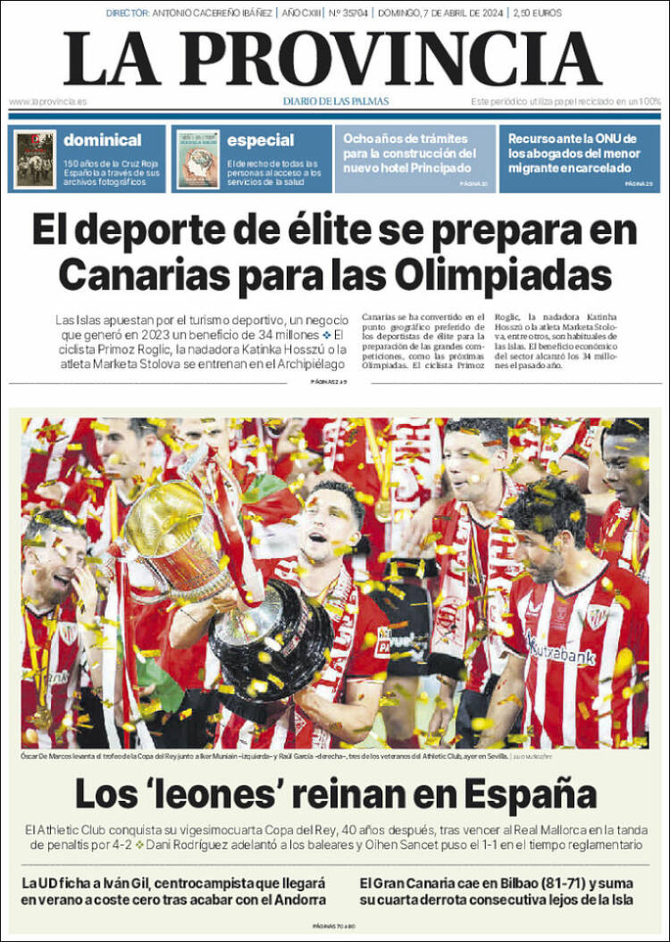 Portada de La Provincia (España)
