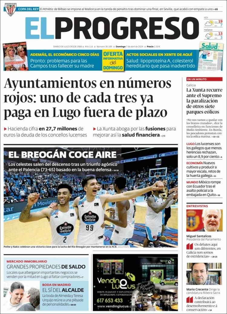 Portada de El Progreso (España)