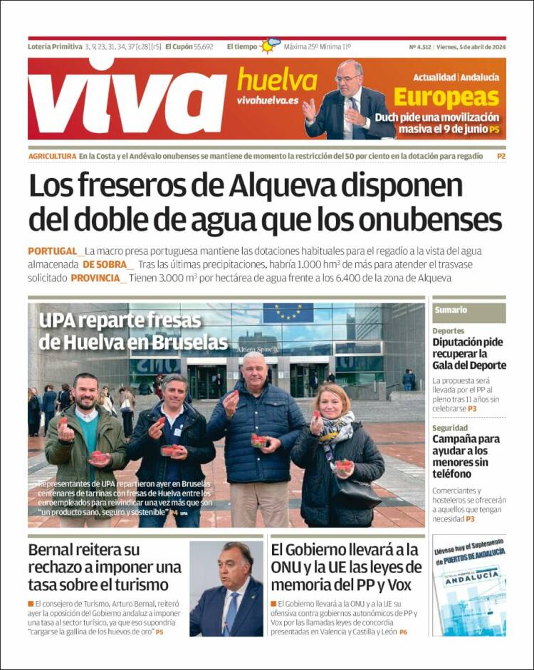 Portada de Viva Huelva (España)