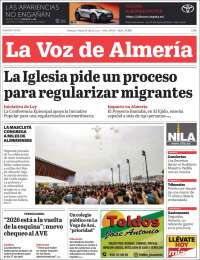 Portada de La Voz de Almería (España)