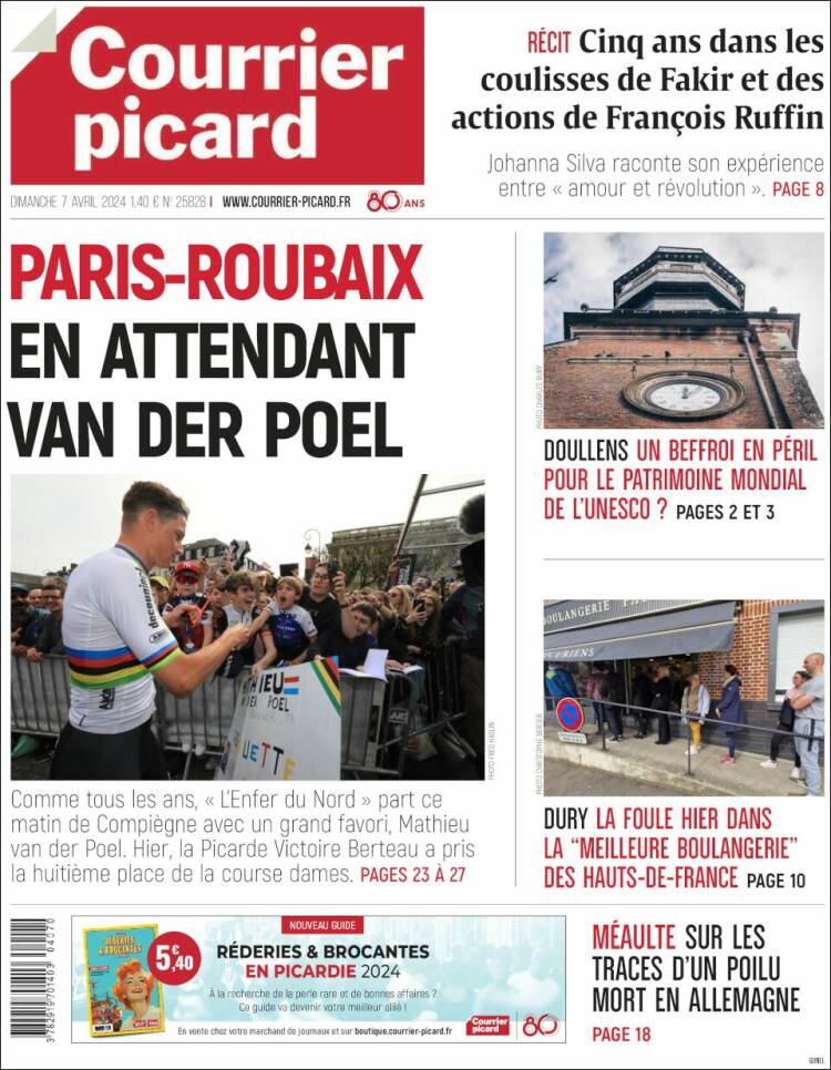Portada de Courrier Picard (Francia)