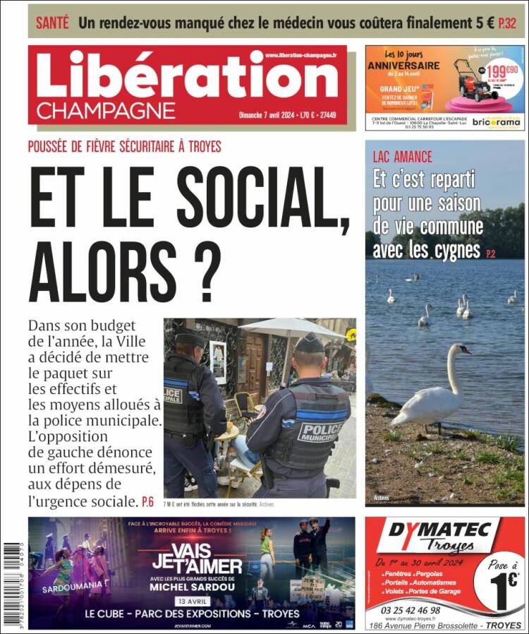 Portada de Libération Champagne (Francia)