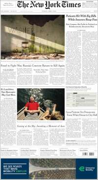 Portada de New York Times (USA)