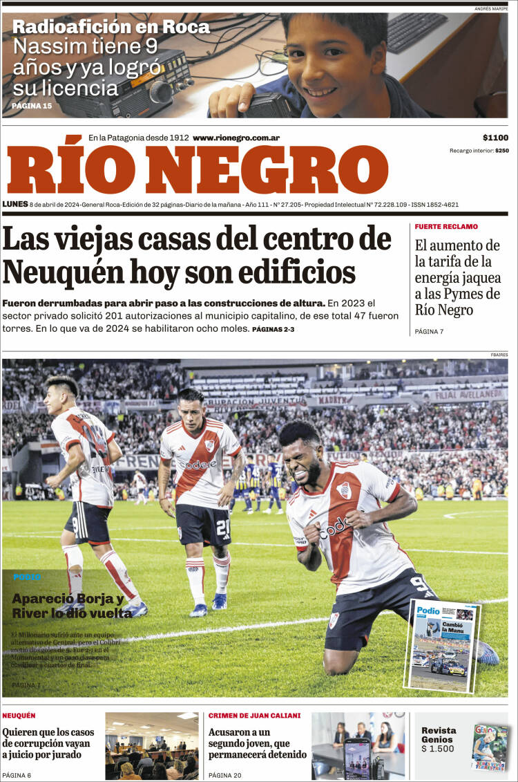 Portada de Rio Negro (Argentina)