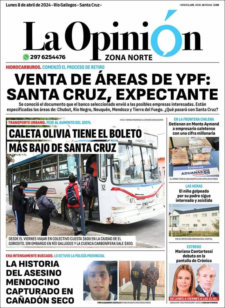 Portada de La Opinión Zona Norte (Argentina)