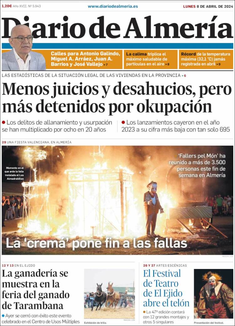 Portada de Diario de Almería (España)