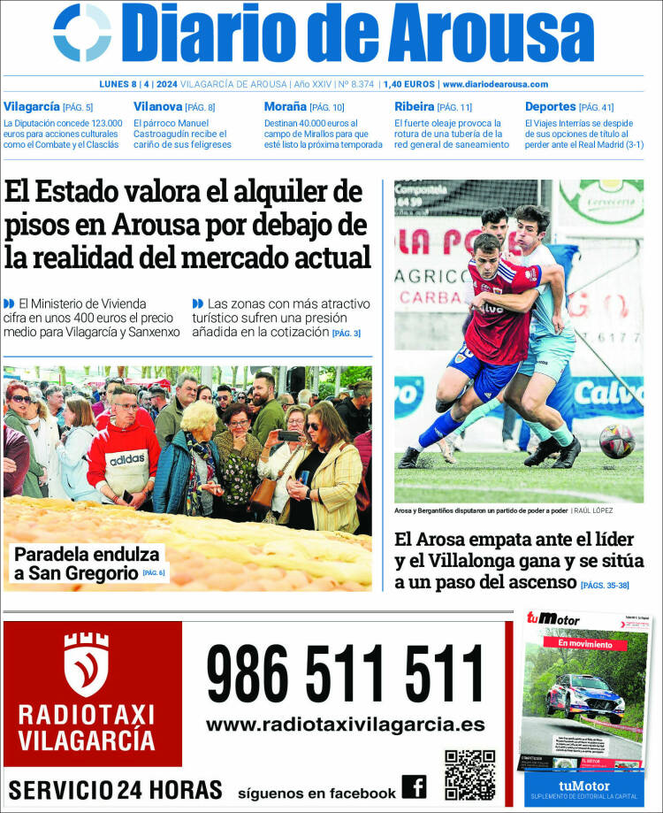 Portada de Diario de Arousa (España)