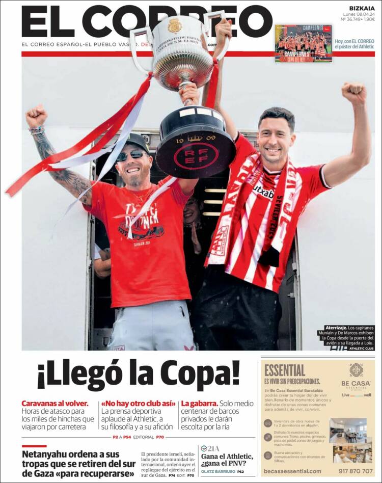 Portada de El Correo (España)