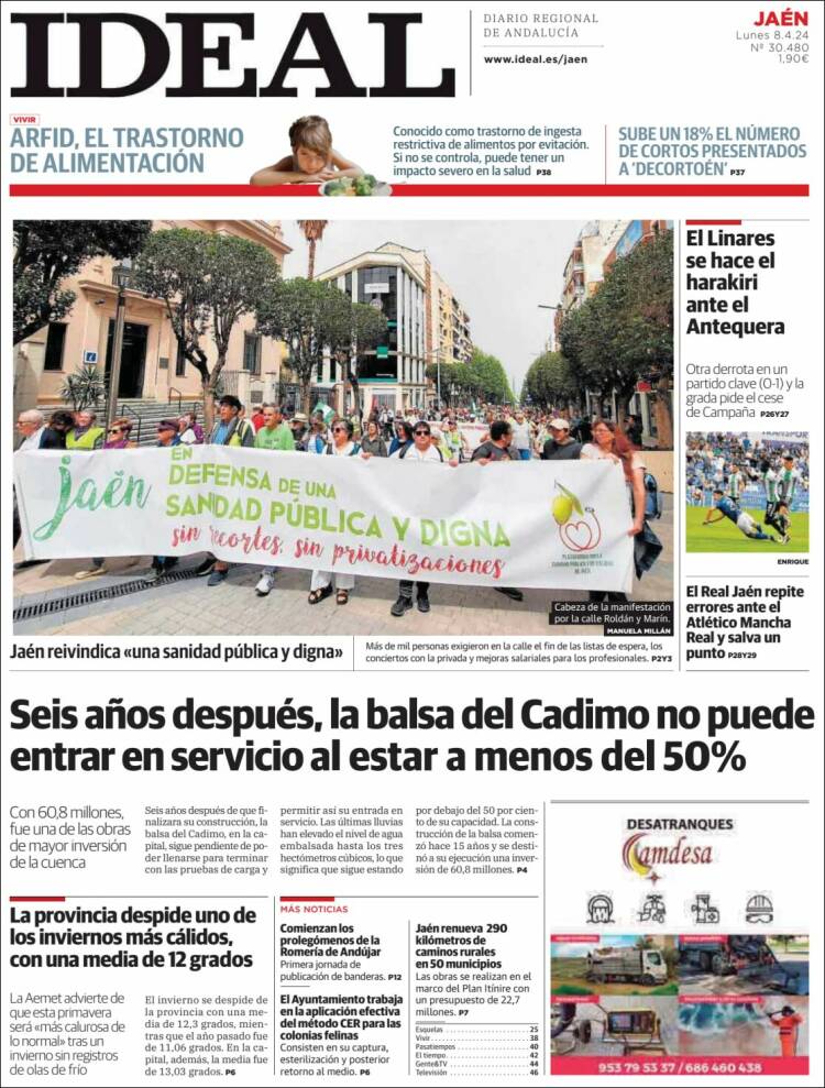 Portada de El Ideal de Jaén (España)