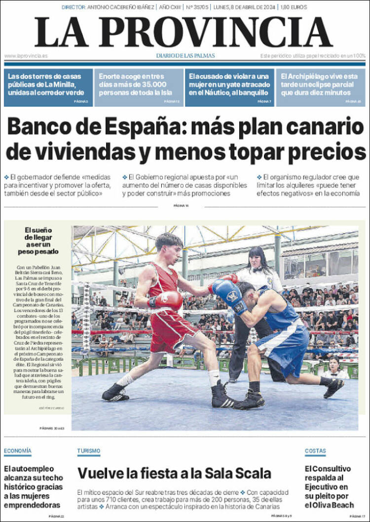 Portada de La Provincia (España)