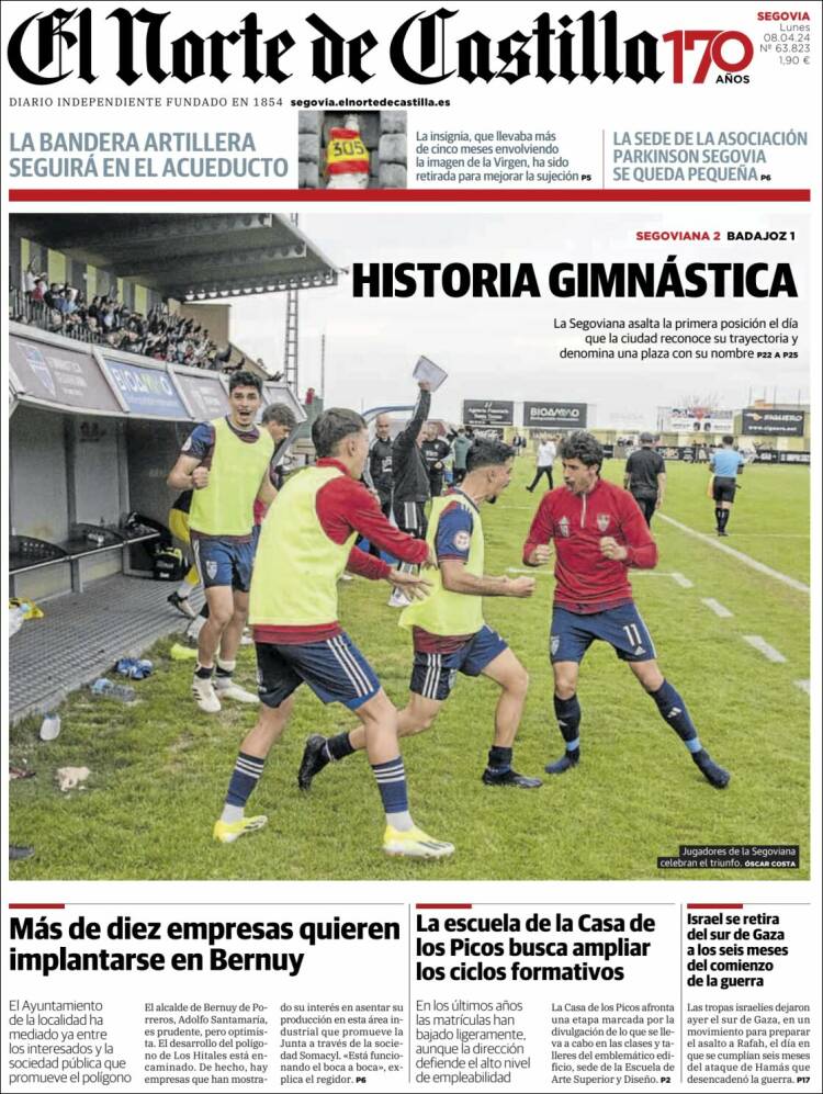 Portada de Norte de Castilla - Segovia (España)