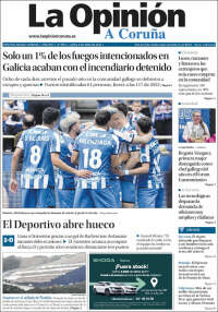 Portada de La Opinión de A Coruña (España)