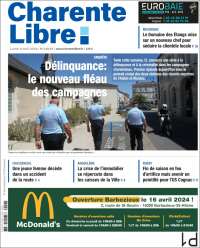 Portada de Charente Libre (Francia)