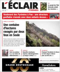 Portada de L'Eclair des Pyrénées (France)