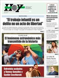 Portada de Diario Hoy (Argentina)