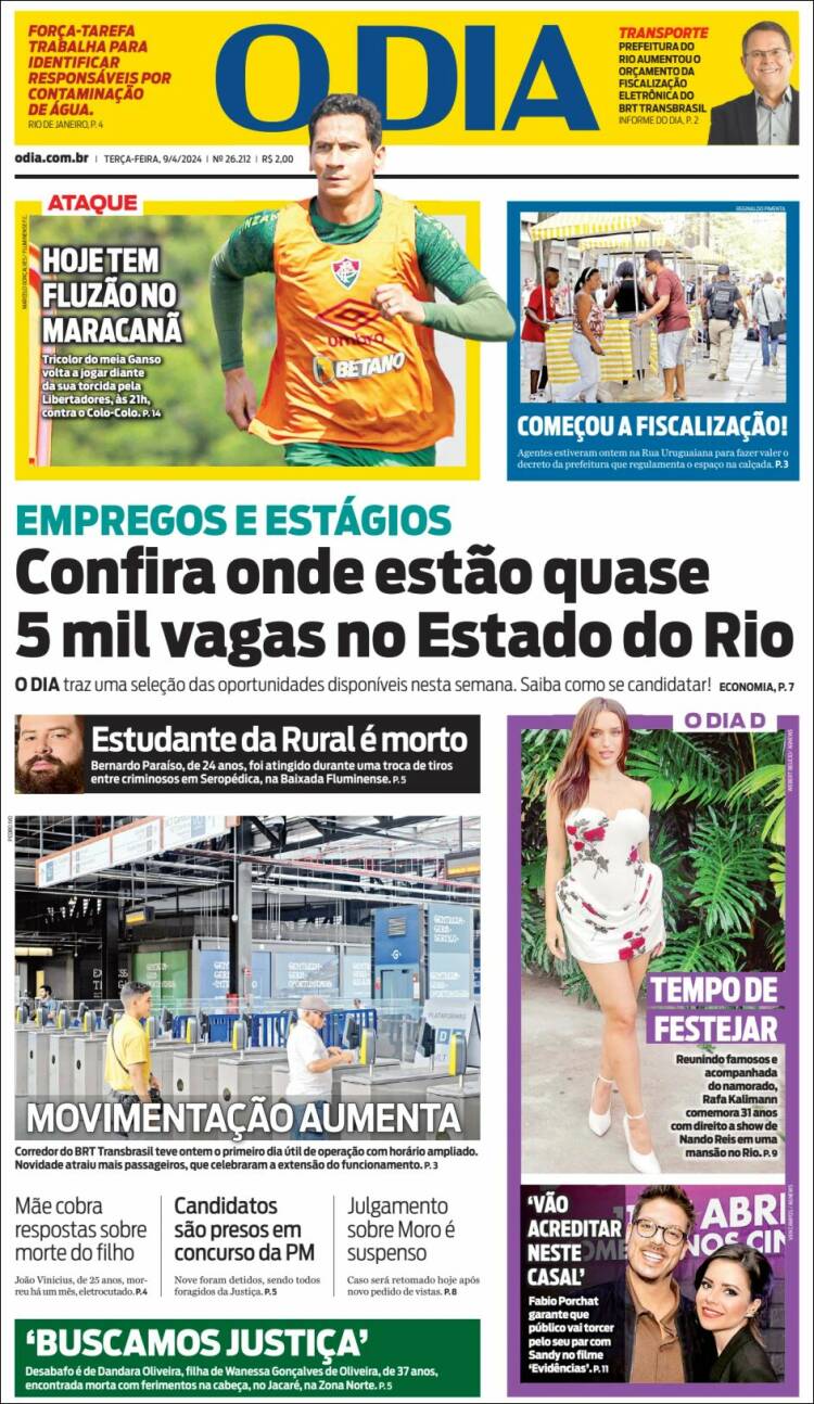 Portada de O Dia (Brasil)