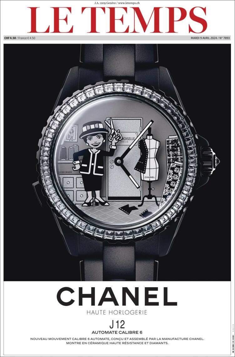 Portada de Le Matin (Suiza)