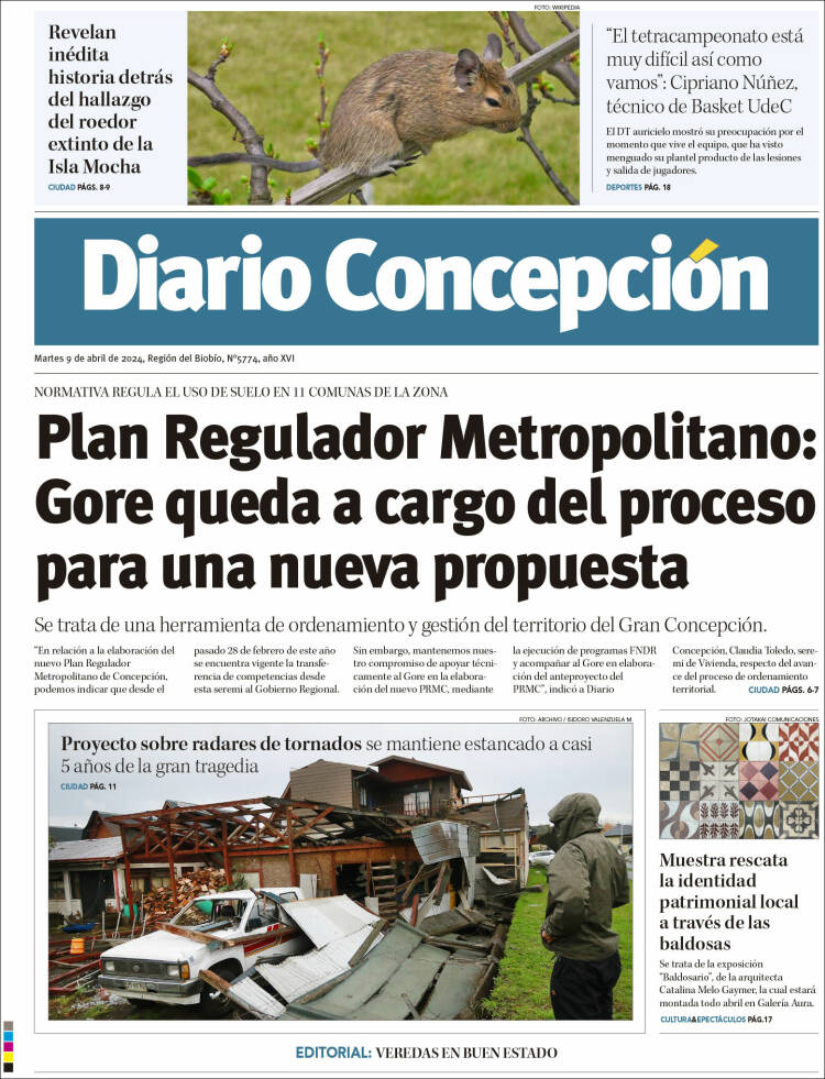 Portada de Diario de Concepción (Chile)