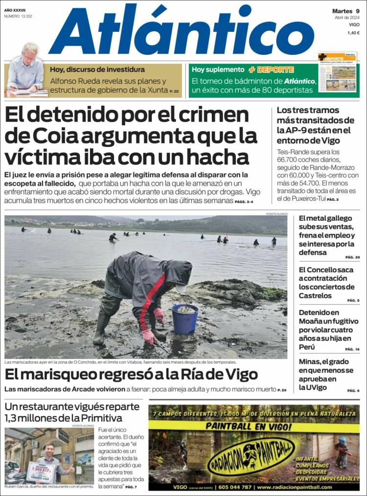 Portada de Atlántico Diario (España)