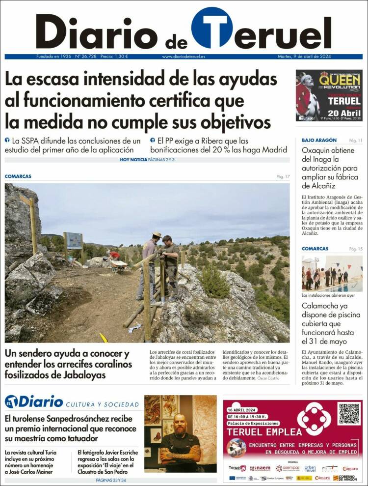 Portada de Diario de Teruel (España)