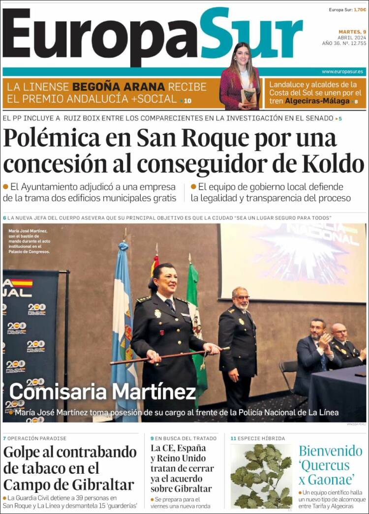 Portada de Europa Sur (España)