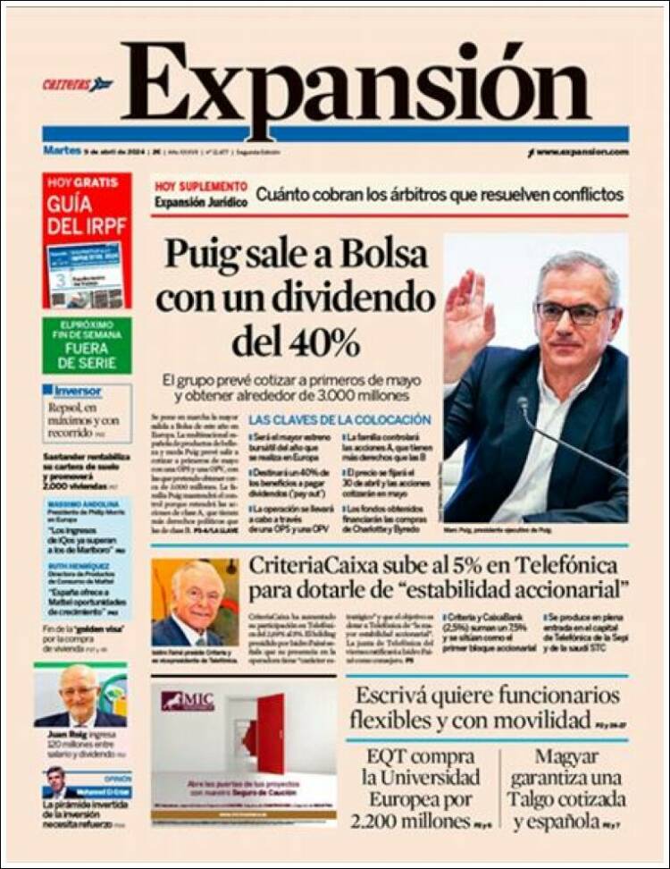 Portada de Expansión (Espa&ntilde;a)