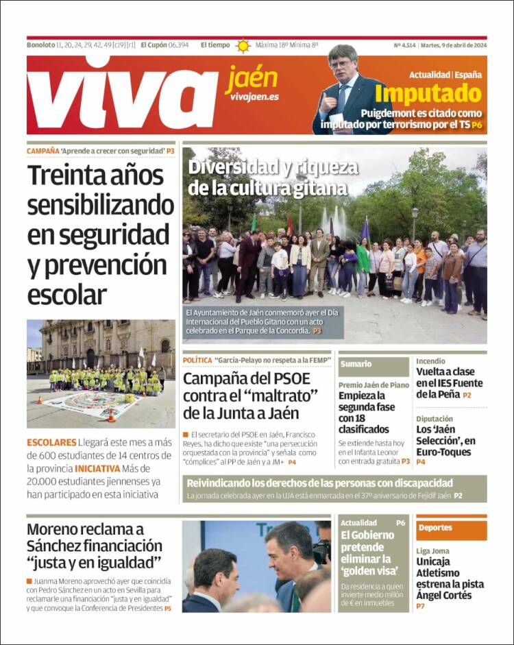 Portada de Viva Jaén (España)