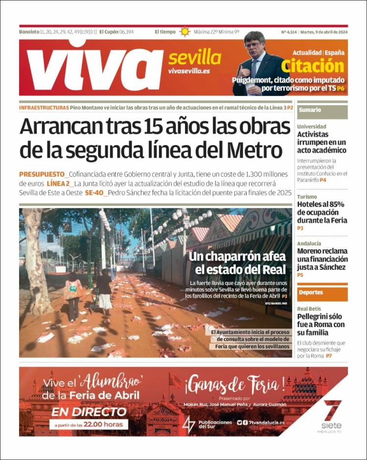 Portada de Viva Sevilla (España)