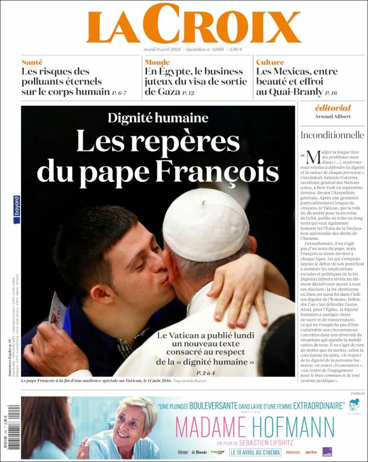 Portada de La Croix (Francia)