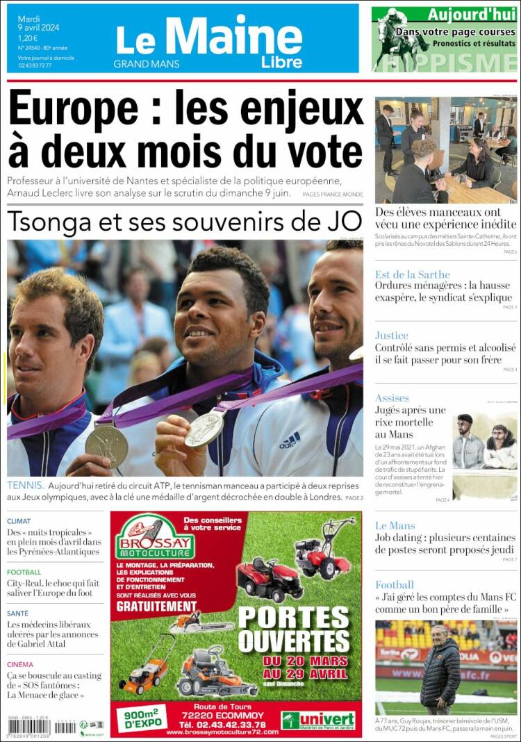 Portada de Le Maine Libre (Francia)