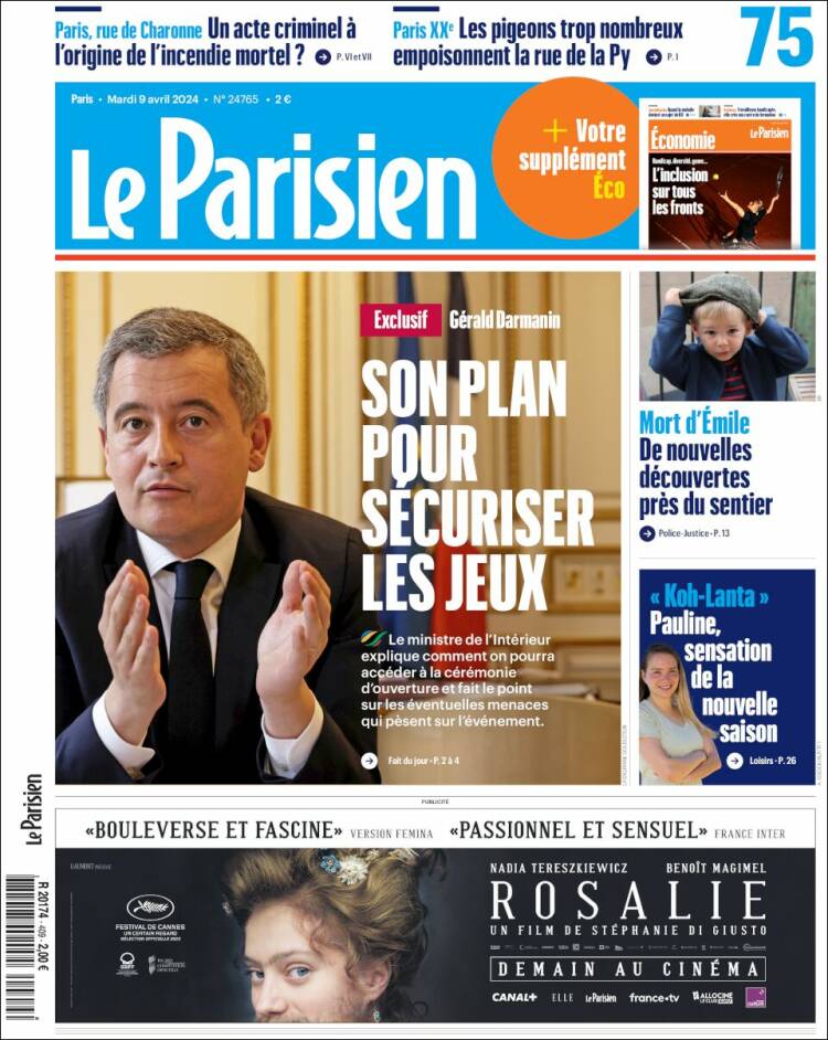 Portada de Le Parisien (Francia)