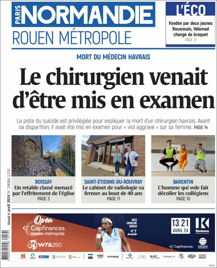 Portada de Paris Normandie (Francia)