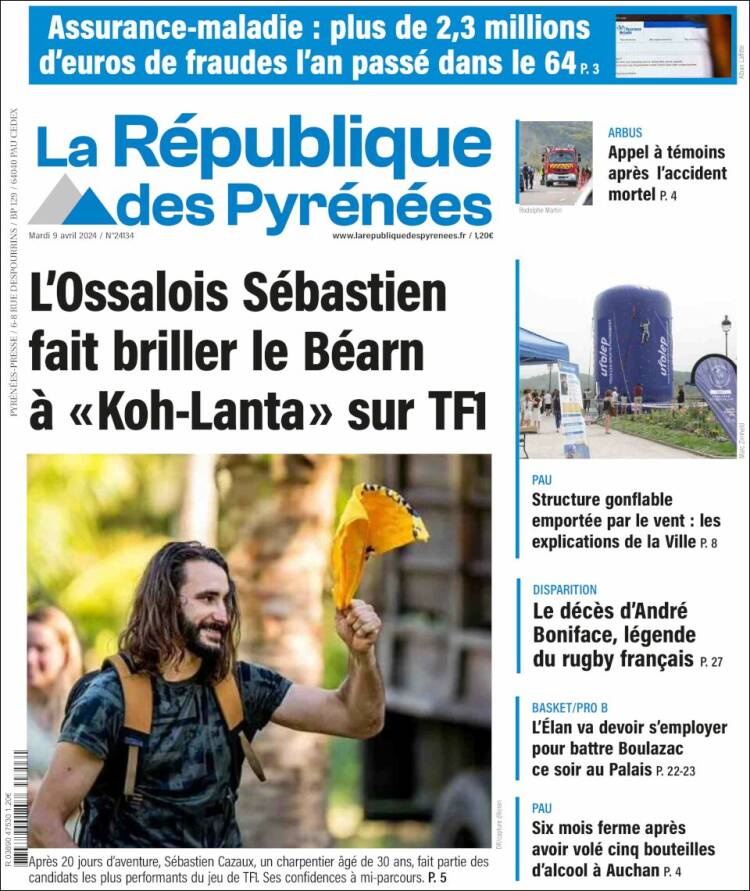 Portada de La République des Pyrénées (Francia)