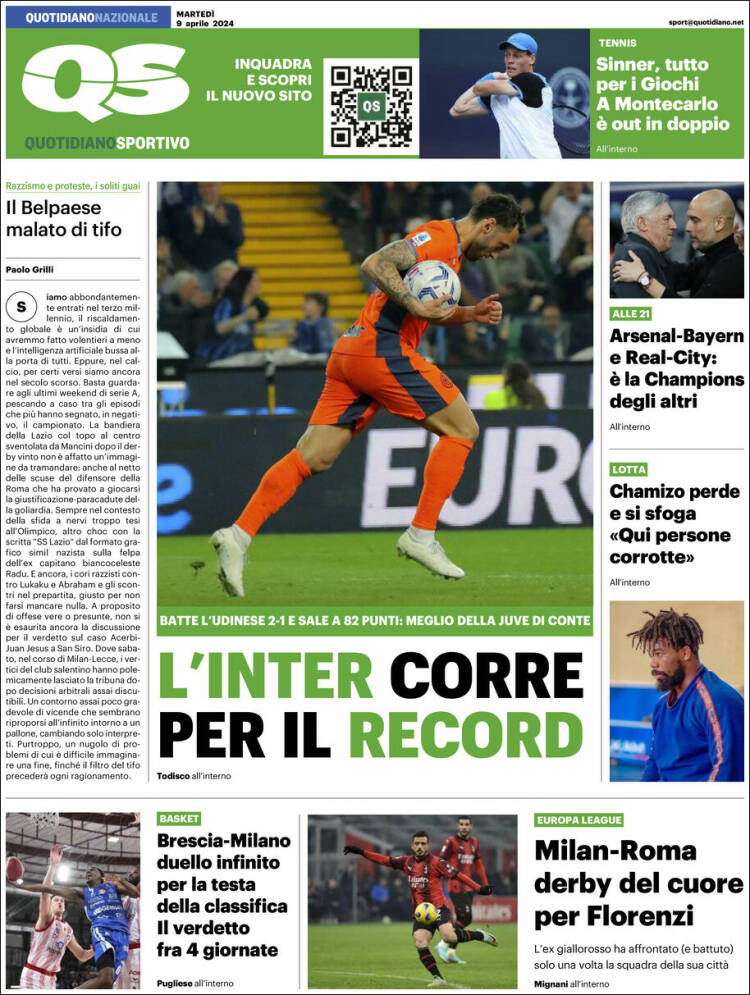 Portada de Quotidiano Sportivo (Italia)