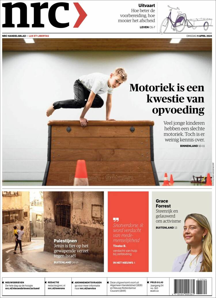 Portada de NRC Handelsblad (Pa&iacute;ses Bajos)