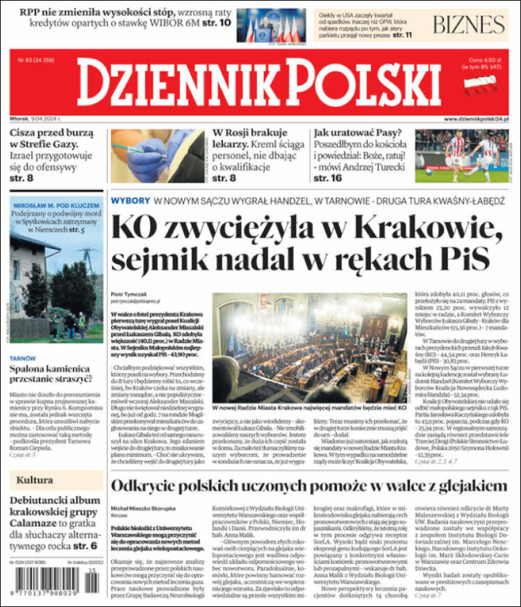 Portada de Dziennik (Polonia)