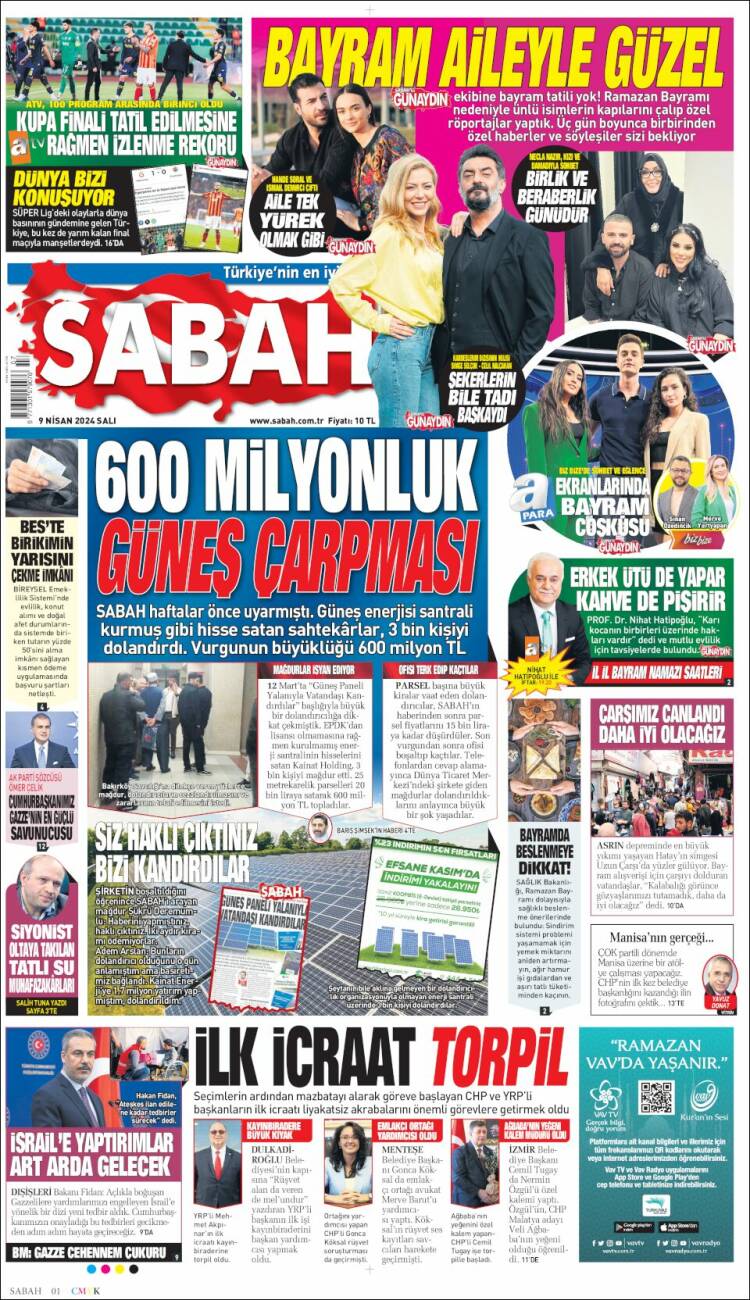 Portada de Sabah (Turqu&iacute;a)