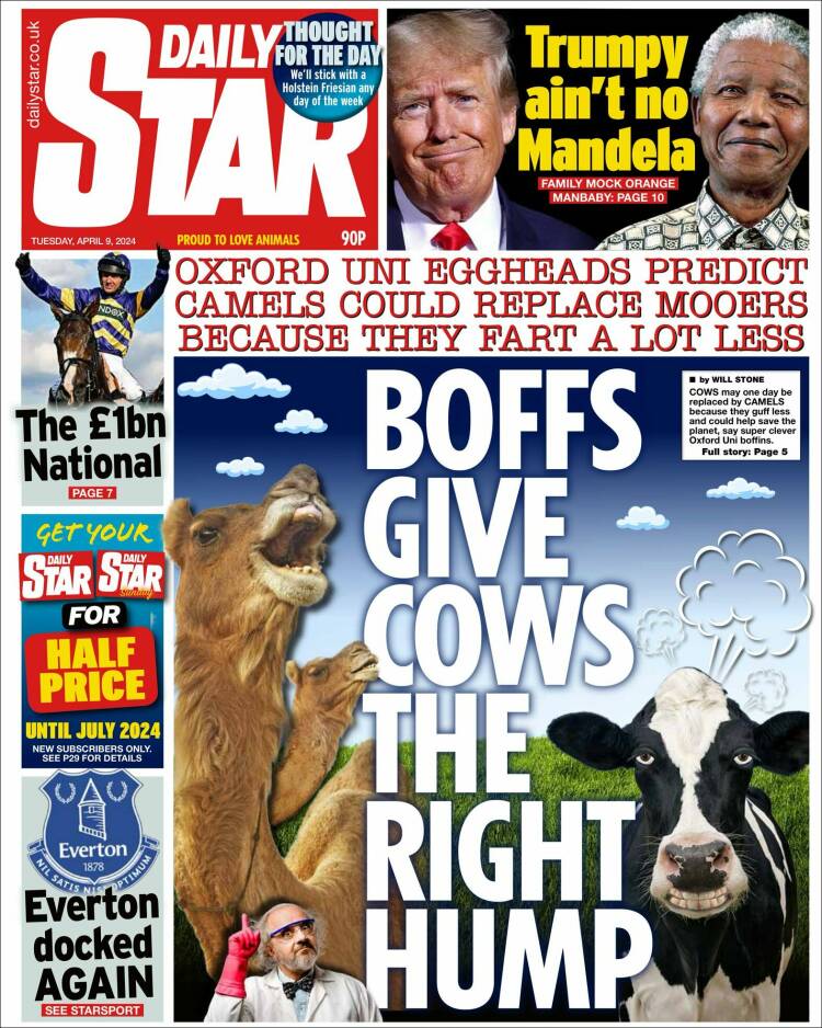 Portada de Daily Star (Reino Unido)