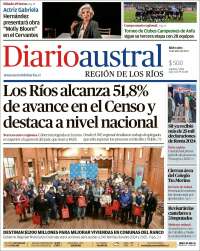 Portada de El Diario Austral de Valdivia (Chile)